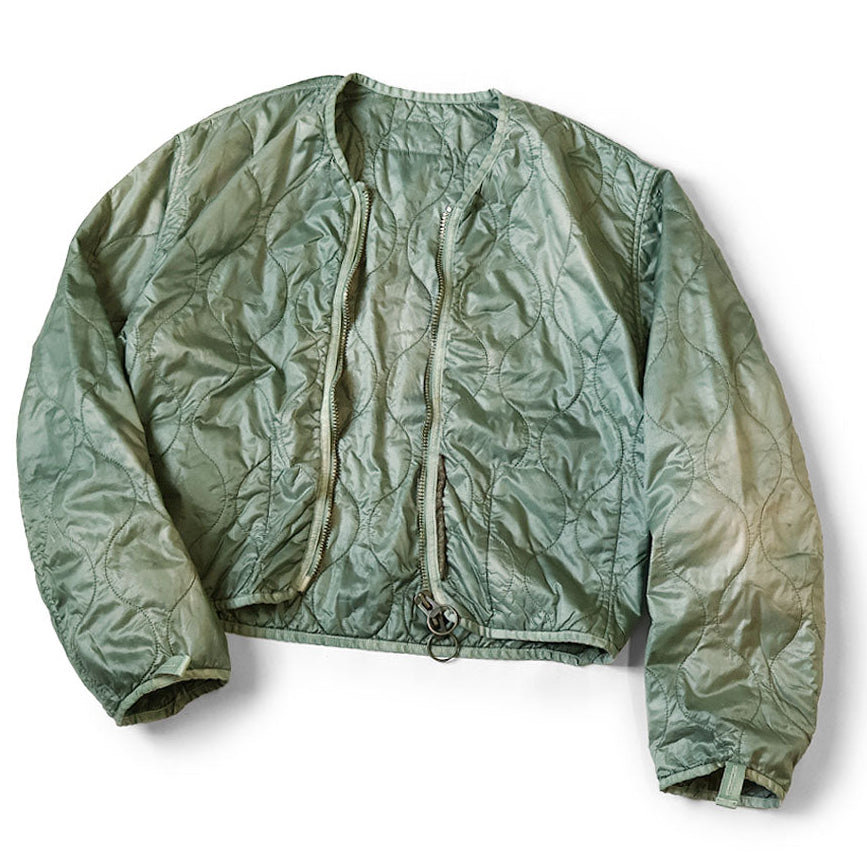 Kapital Nylon Quilted Unevenly Dyed Lined Cropped Bolero Jacket