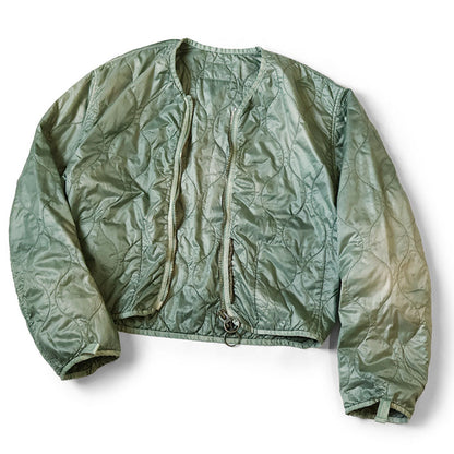 Kapital Nylon Quilted Unevenly Dyed Lined Cropped Bolero Jacket