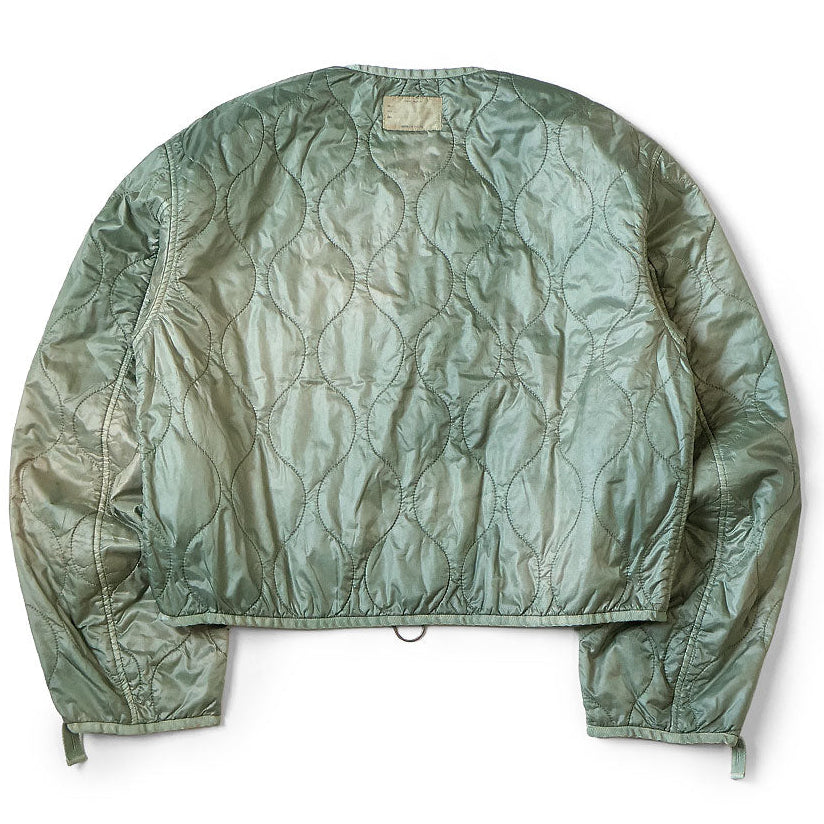 Kapital Nylon Quilted Unevenly Dyed Lined Cropped Bolero Jacket