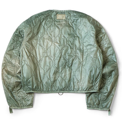 Kapital Nylon Quilted Unevenly Dyed Lined Cropped Bolero Jacket
