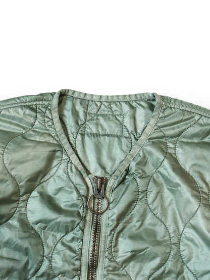 Kapital Nylon Quilted Unevenly Dyed Lined Cropped Bolero Jacket