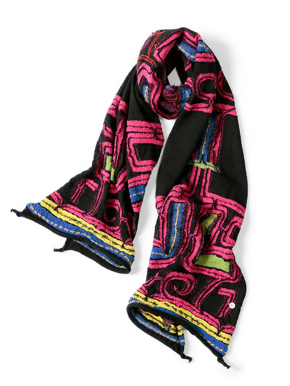 Kapital Felted Wool Pop Ainu Happy Muffler Scarf