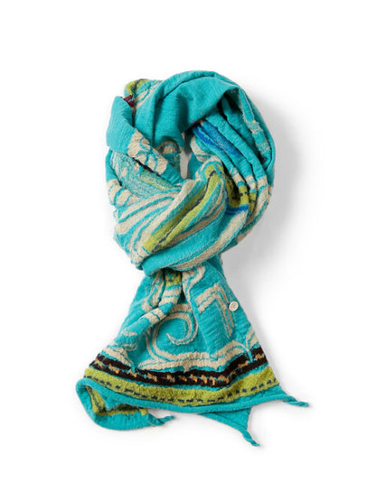 Kapital Felted Wool Pop Ainu Happy Muffler Scarf