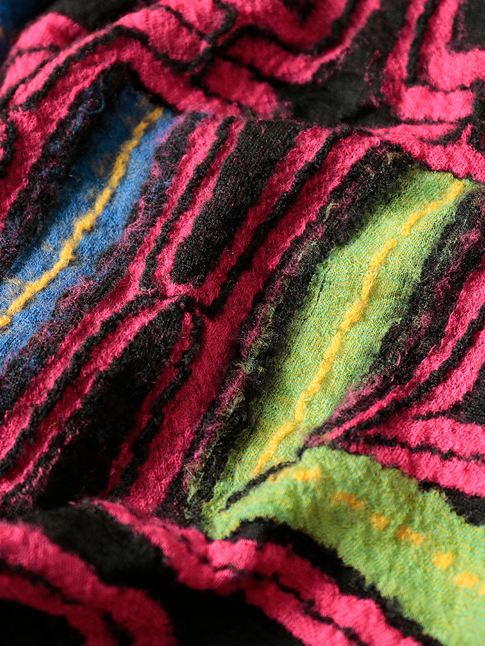 Kapital Felted Wool Pop Ainu Happy Muffler Scarf