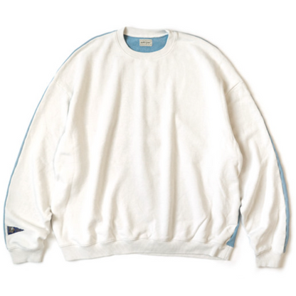 Kapital Fleece 2 Tone Big Sweatshirt (Bone Print)