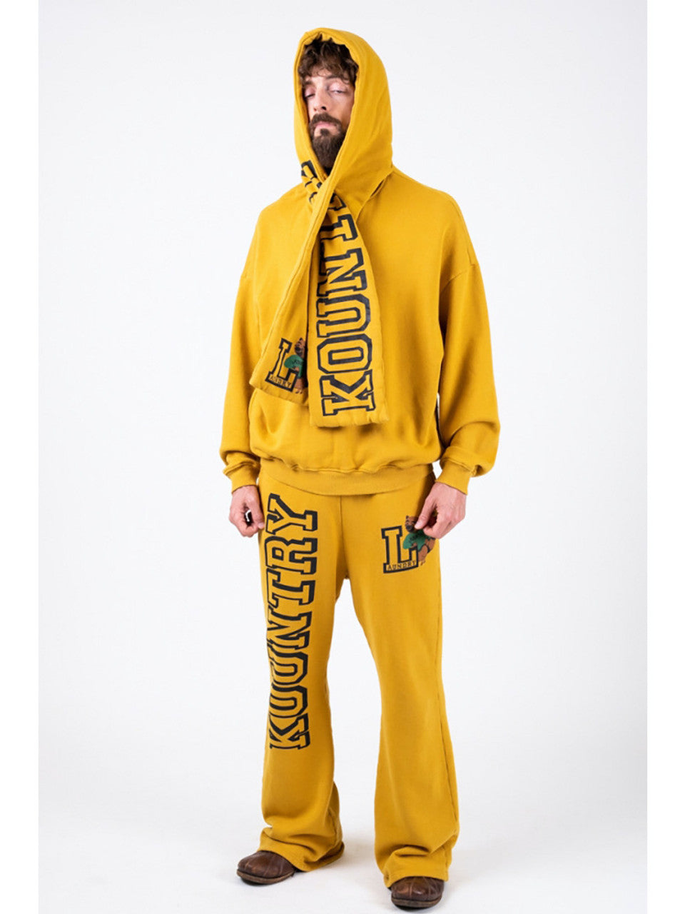 Kapital Fleece Flared Sweatpants (Kountry Print)