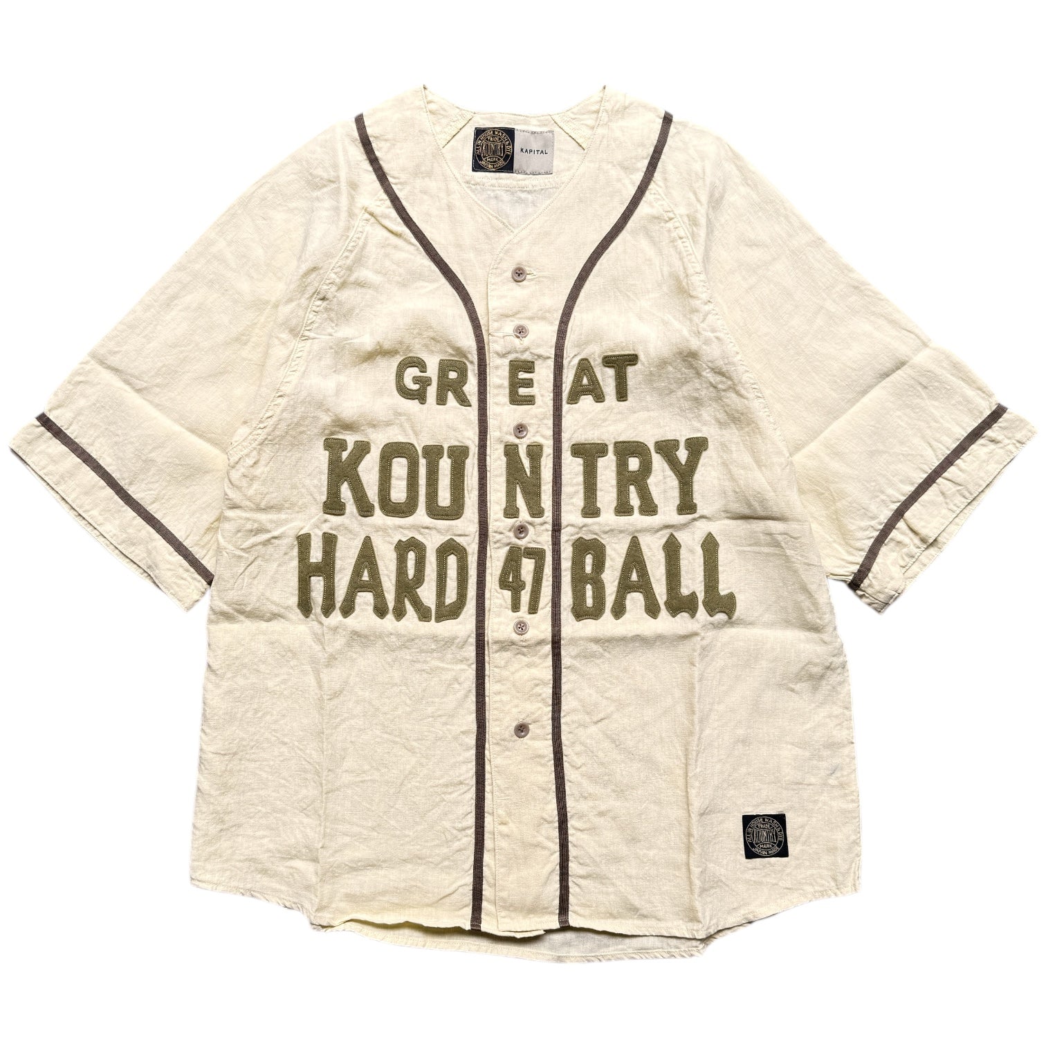 Kapital French Linen Great Kountry Baseball Shirt | COJP Gallery