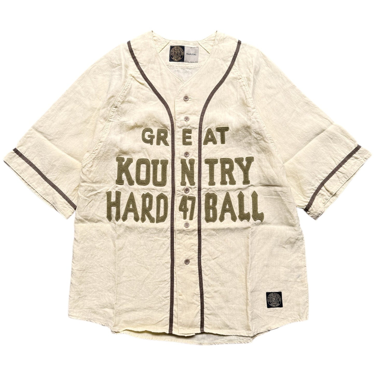 Kapital French Linen Great Kountry Baseball Shirt