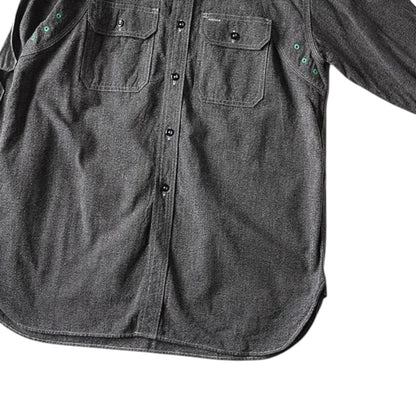 Kapital Heather Chambray 2Tone Bone Patch Ventilator Work Shirt