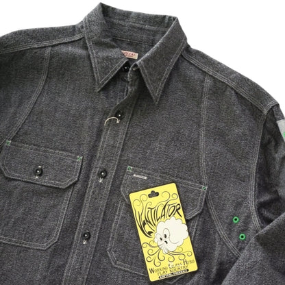 Kapital Heather Chambray 2Tone Bone Patch Ventilator Work Shirt