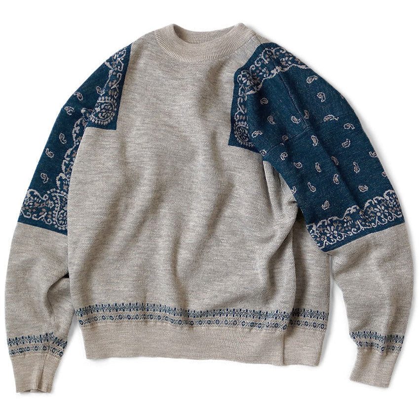 Kapital 12G Wool Bandana Crew Sweater