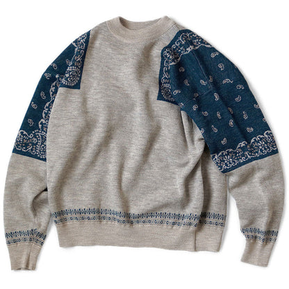 Kapital 12G Wool Bandana Crew Sweater