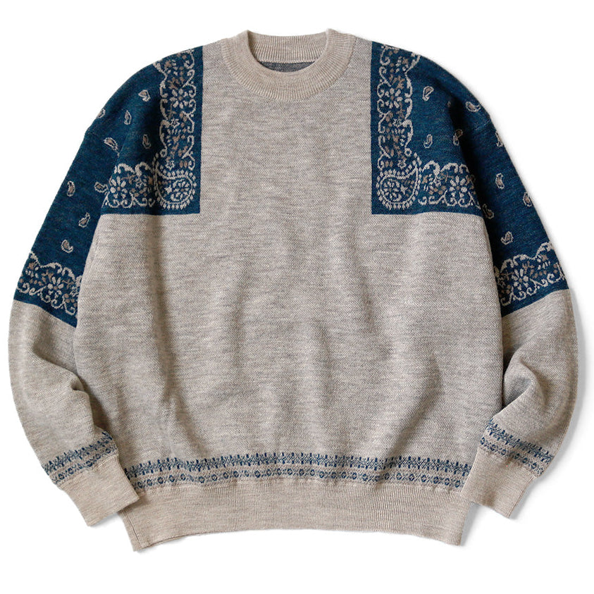 Kapital 12G Wool Bandana Crew Sweater