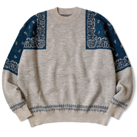Kapital 12G Wool Bandana Crew Sweater