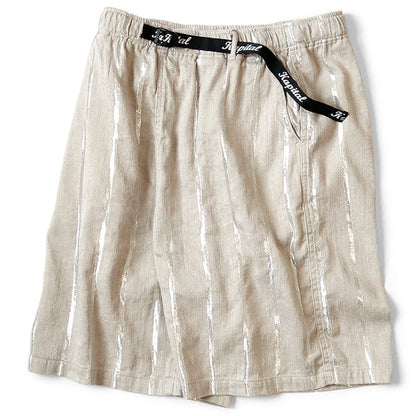 Kapital Linen Glitter Phillies Stripe Easy Shorts