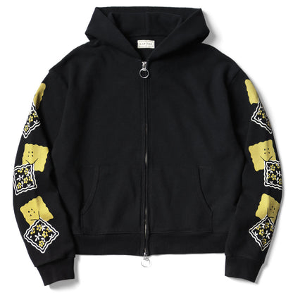 Kapital Fleece Zip Up Gym Hoodie (Peckish Rainbowy Print)