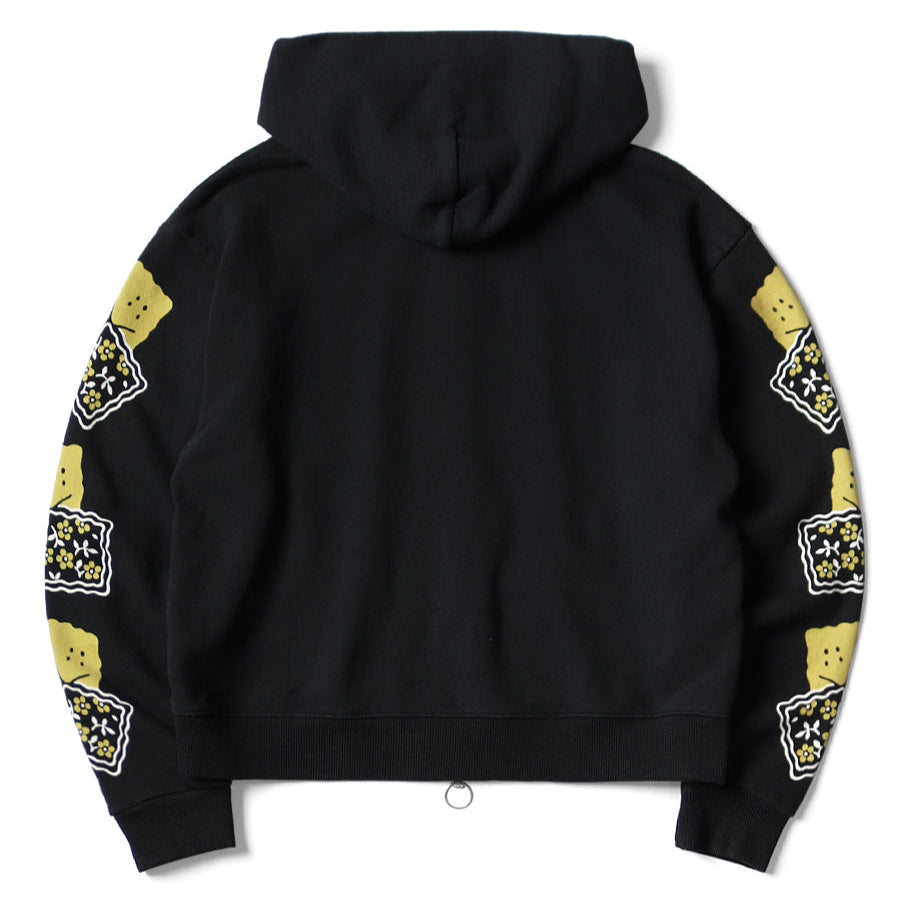 Kapital Fleece Zip Up Gym Hoodie (Peckish Rainbowy Print)
