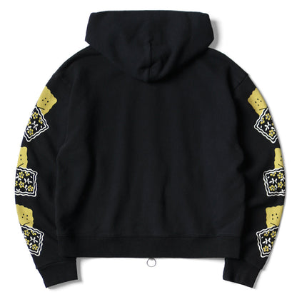 Kapital Fleece Zip Up Gym Hoodie (Peckish Rainbowy Print)