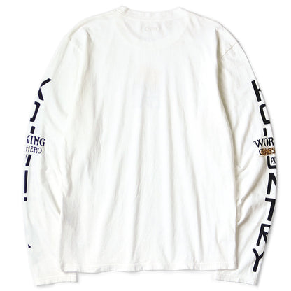Kapital Jersey Crew Long Sleeve T-Shirt (Peckish Kapital Print)