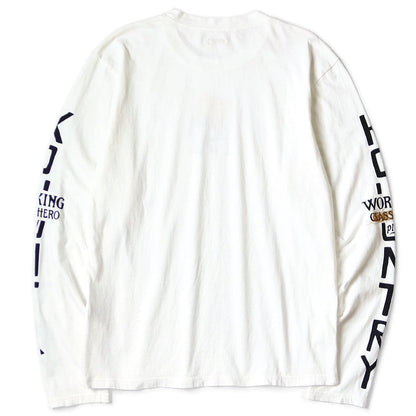 Kapital Jersey Crew Long Sleeve T-Shirt (Peckish Kapital Print)