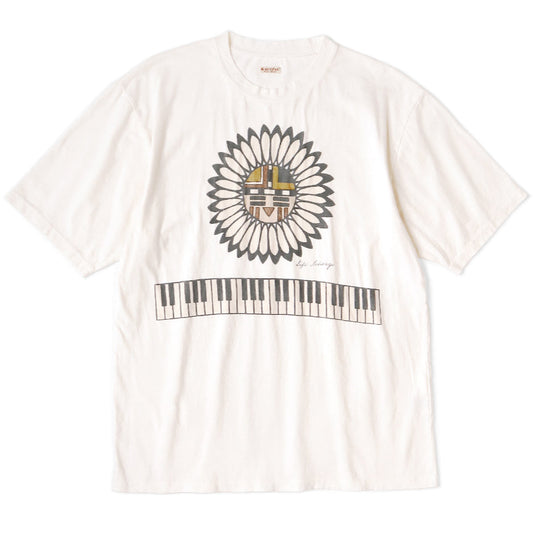 Kapital Tenjiku Crew T-Shirt (Piano & Sun Face Print)