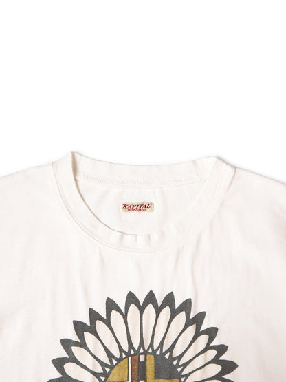 Kapital Tenjiku Crew T-Shirt (Piano & Sun Face Print)