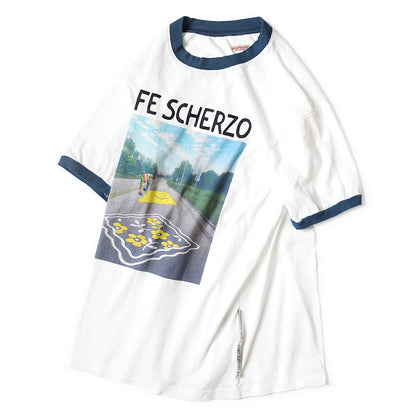 Kapital Tenjiku Ringer T-Shirt (Life Scherzo Road Sign Painter Print)