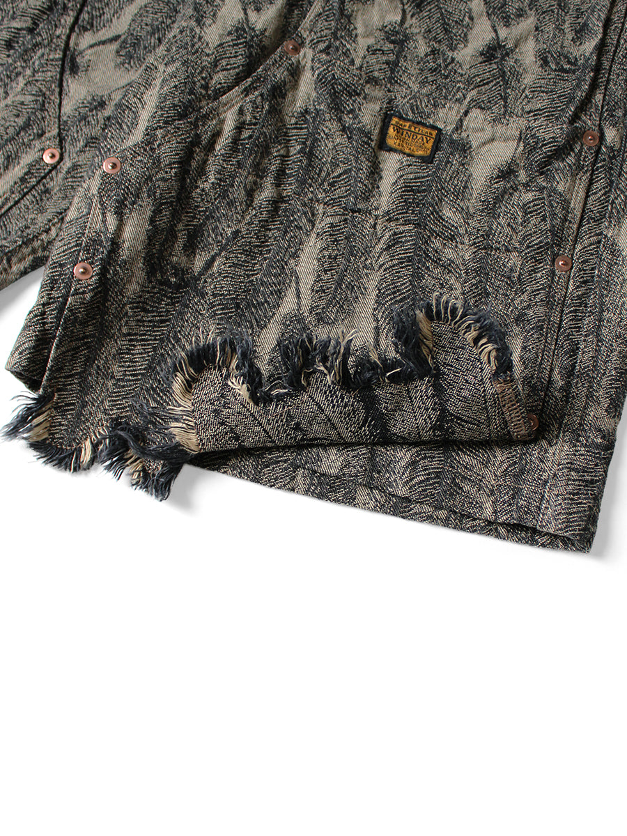 Kapital Magpie Denim Double Knee Easy Shorts