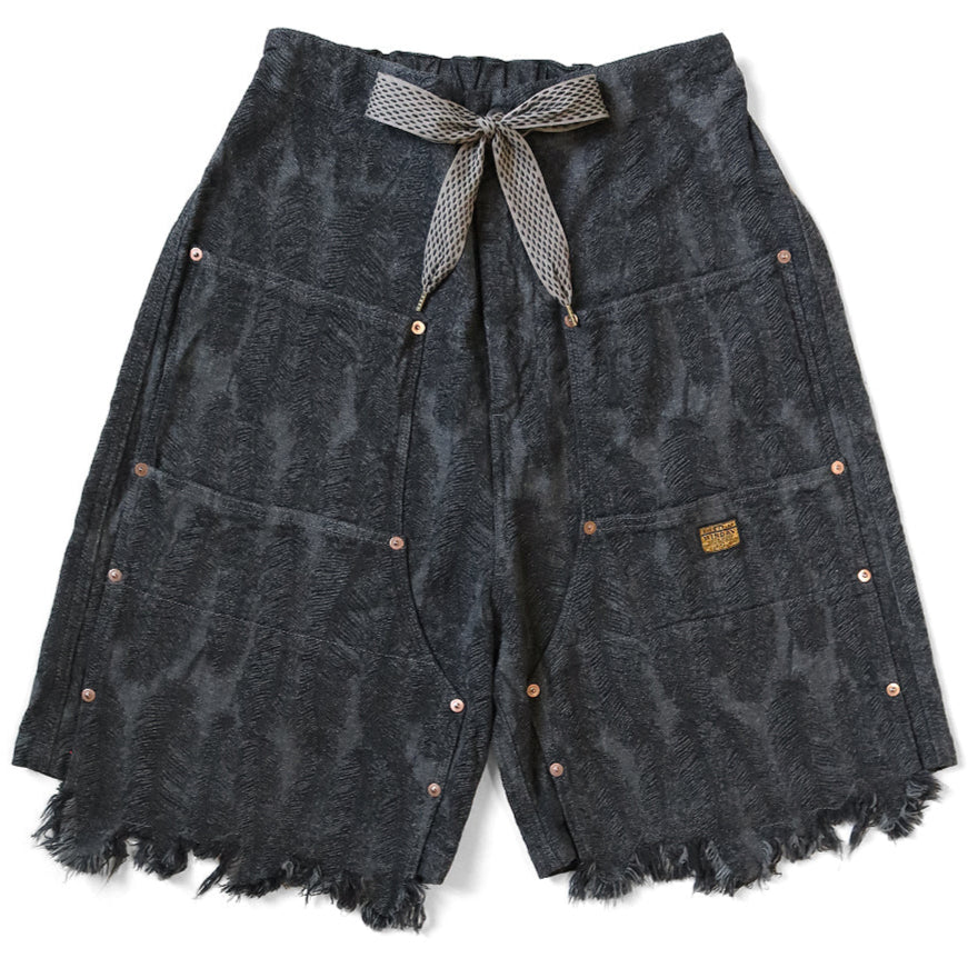 Kapital Magpie Denim Double Knee Easy Shorts
