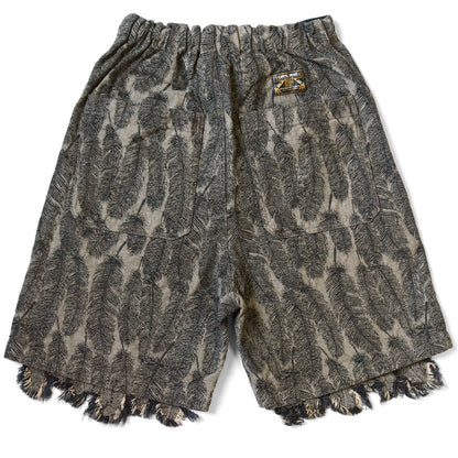 Kapital Magpie Denim Double Knee Easy Shorts