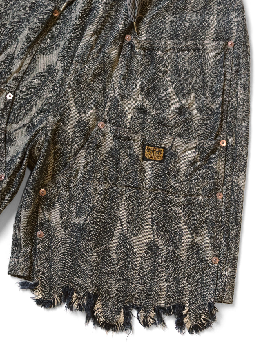 Kapital Magpie Denim Double Knee Easy Shorts