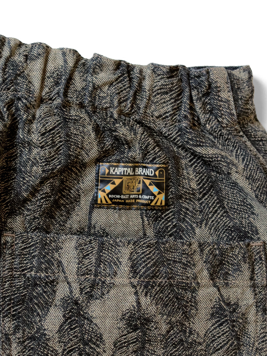 Kapital Magpie Denim Double Knee Easy Shorts