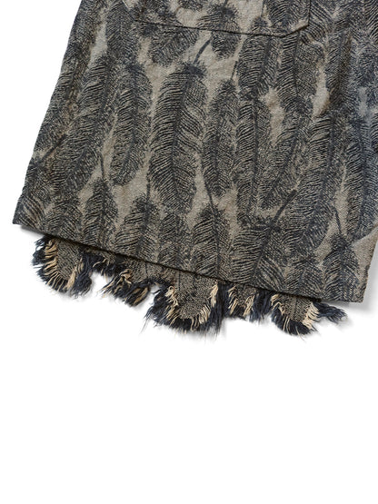 Kapital Magpie Denim Double Knee Easy Shorts