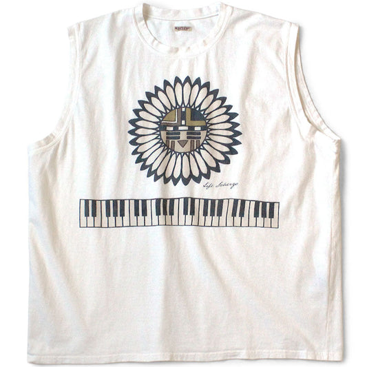 Kapital Jersey Sleeveless Big Tee (Piano & Sun Face Print)