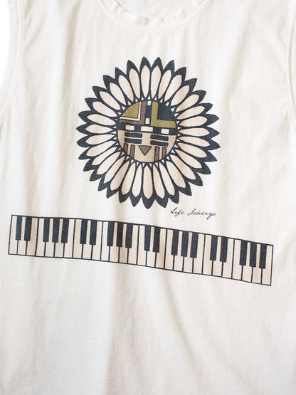 Kapital Jersey Sleeveless Big Tee (Piano & Sun Face Print)