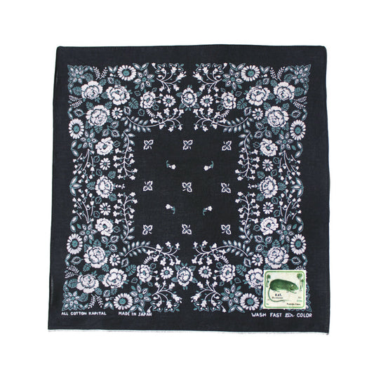 Kapital Fastcolor Selvedge Bandana (Churchill Garden) 15x15