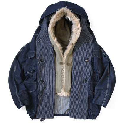 Kapital Herringbone Ring Coat Lining Hoodie