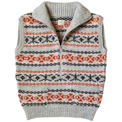 Kapital 3G Wool Yellowknife Fair Isle Half Zip Vest