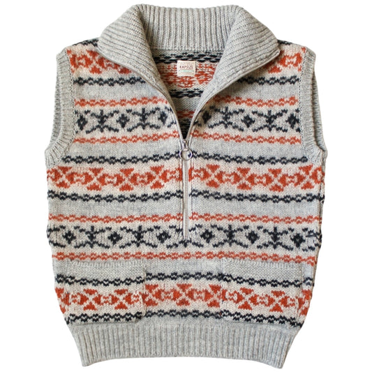Kapital 3G Wool Yellowknife Fair Isle Half Zip Vest