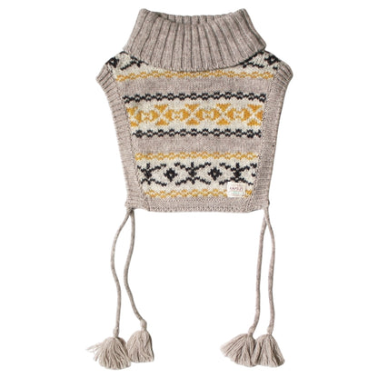 Kapital 3G Yellowknife Fair Isle High Neck Bib Poncho