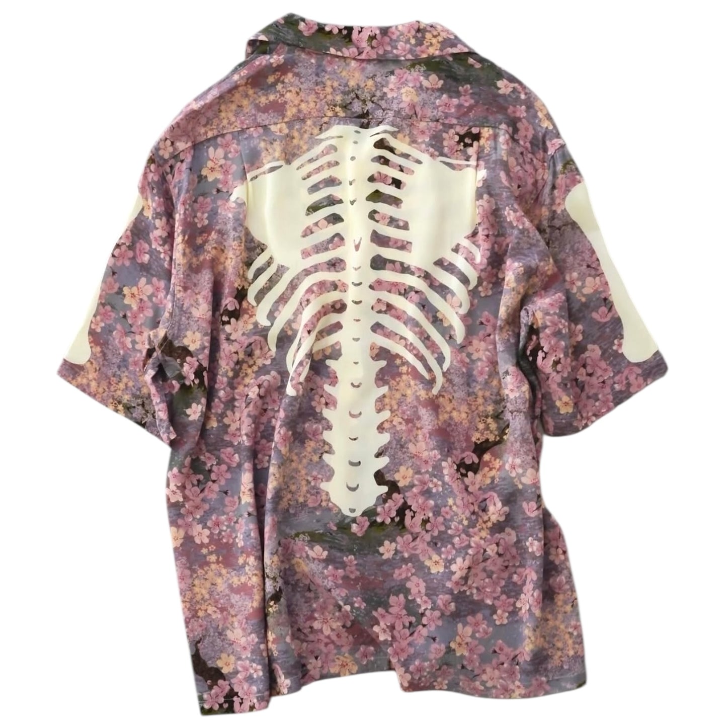 Kapital Rayon Sakura Bone Print Aloha Shirt
