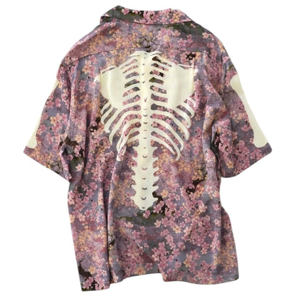 Kapital Rayon Sakura Bone Print Aloha Shirt