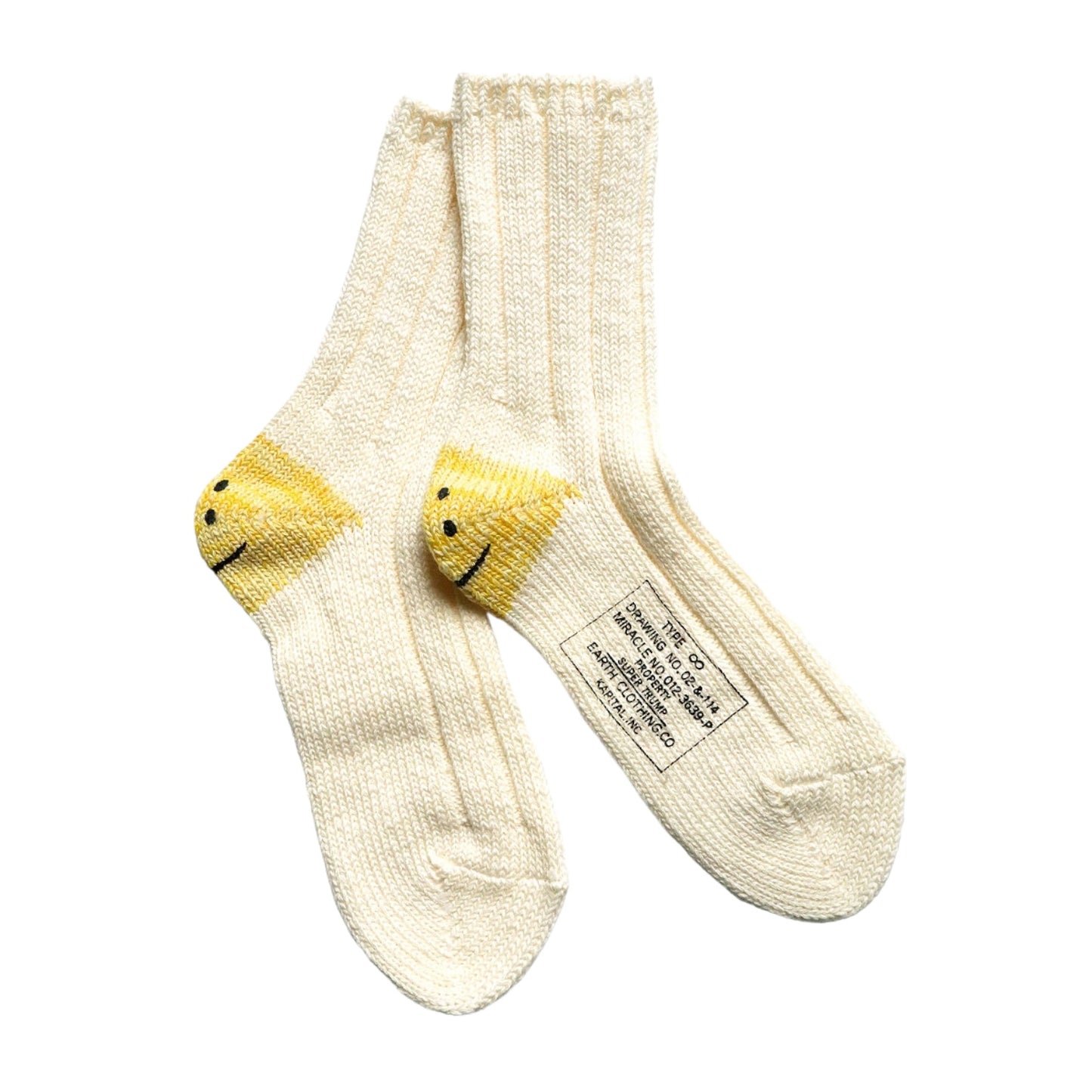 Kapital 56 Pieces MA-1 Rainbowy Happy Heel Smile Socks