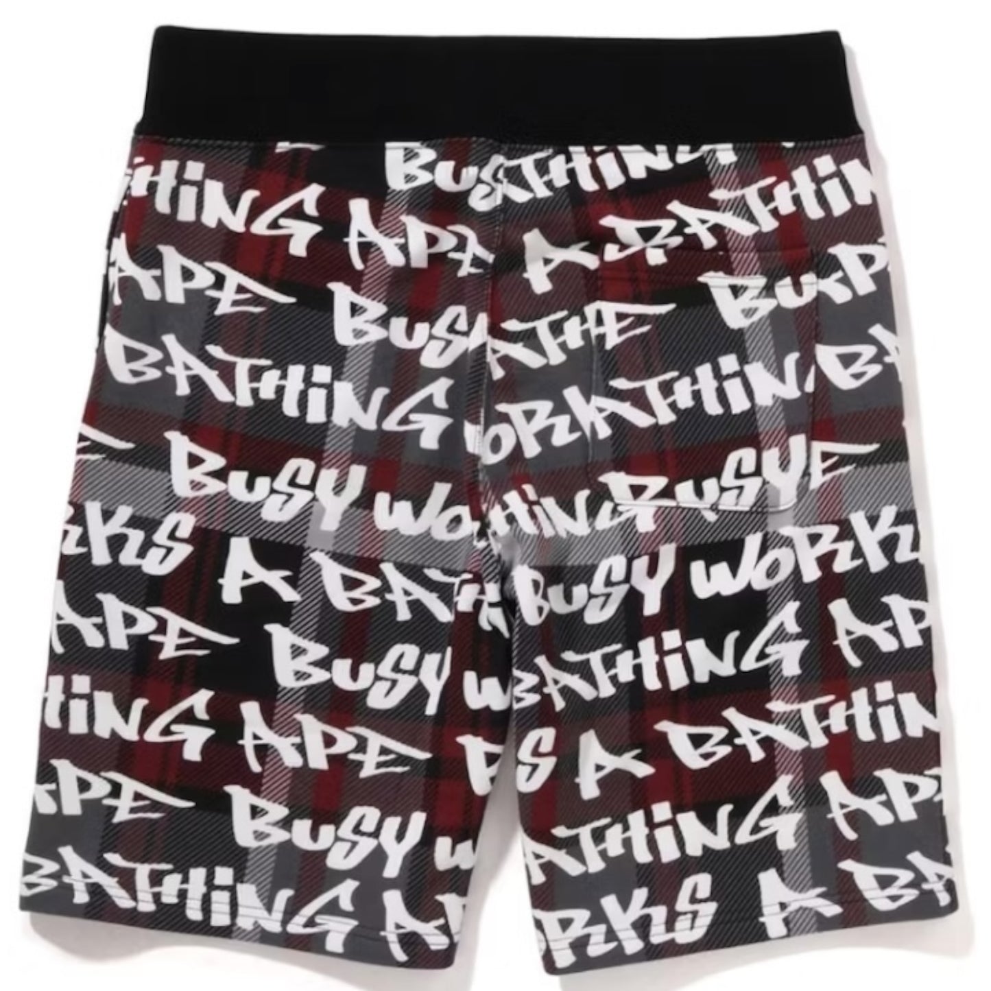 Bape Graffiti Check Sweat Shorts