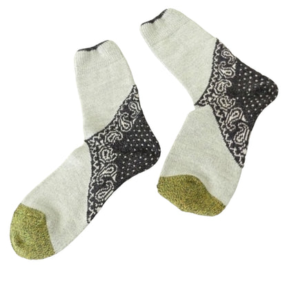 Kapital Paisley Heel Bandana Socks