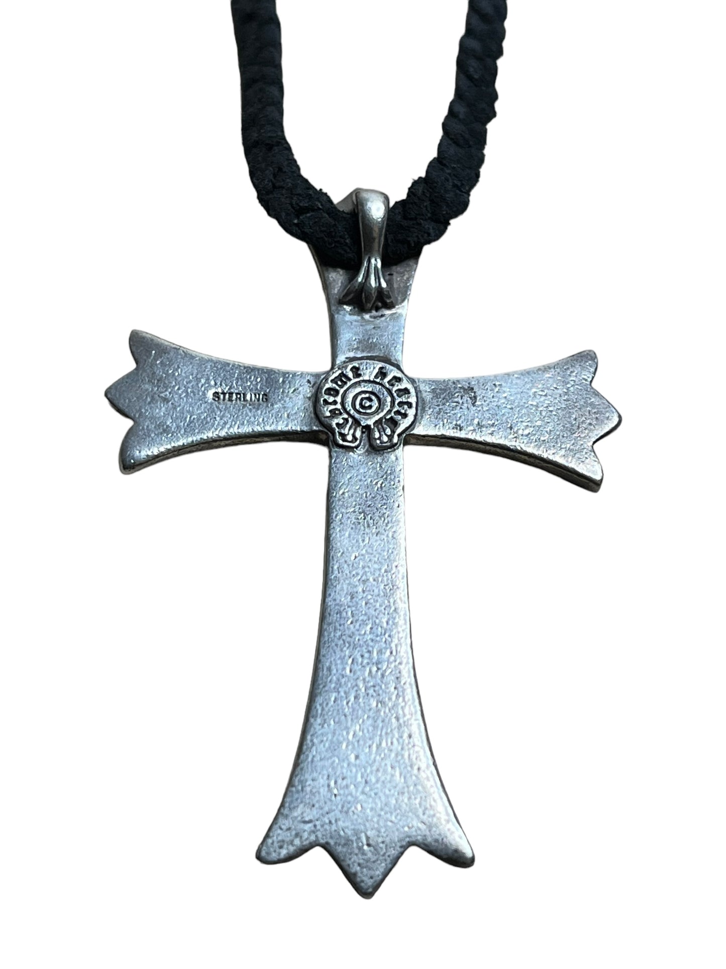 Chrome Hearts Leather Rope Big Cross Necklace