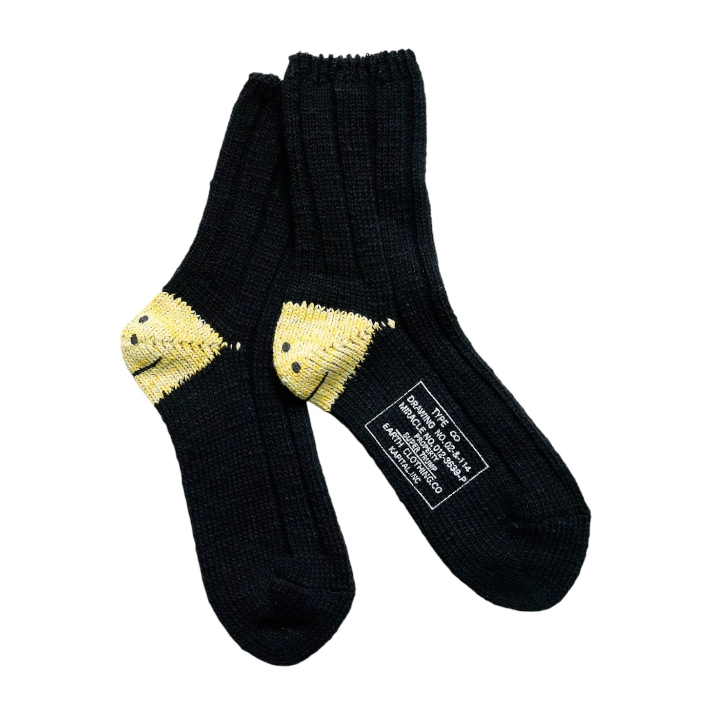 Kapital 56 Pieces MA-1 Rainbowy Happy Heel Smile Socks