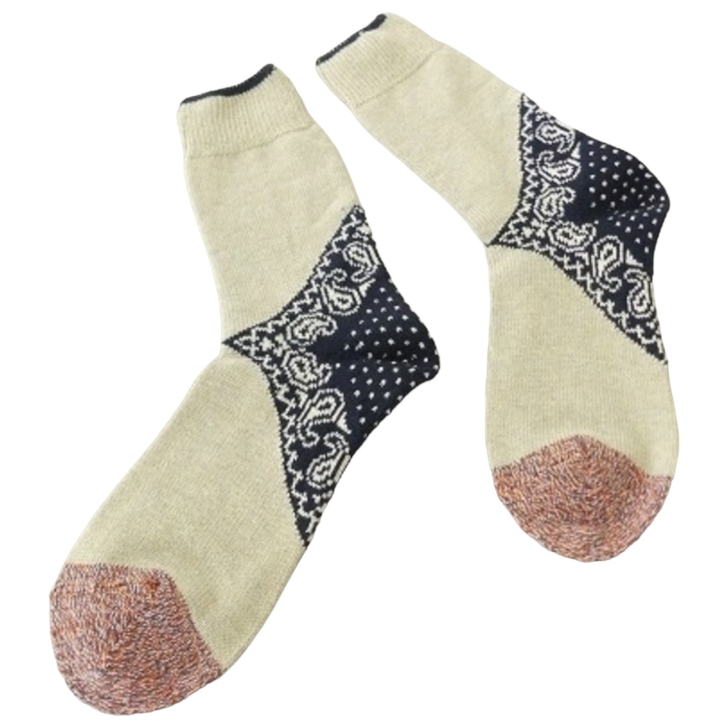 Kapital Paisley Heel Bandana Socks