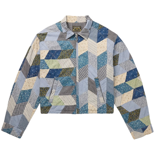 Kapital Yabane Cropped Quilted Patchwork Cotton and Linen-Blend Jacket
