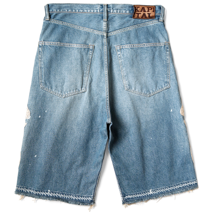 パンツ KAPITAL 14OZ DENIM 5P SHORT PANTS 34 Kapital 14oz Denim 5P Short Pants (Bone Embroidery) | COJP